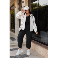 Stylish and modern bomber jacket (available in large sizes) that will be the perfect addition to your basic fall wardrobe 1886-3 (52)