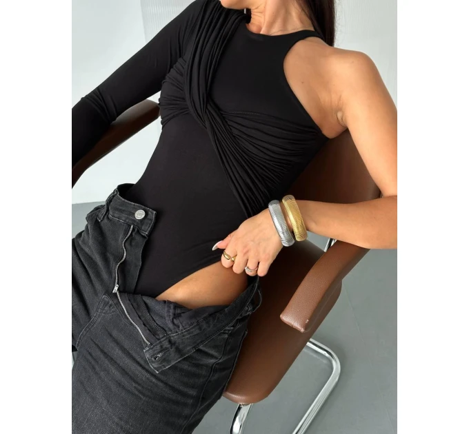 Women's trendy bodysuit with a collar in two colors