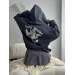 Stylish women's fleece hoodie with print