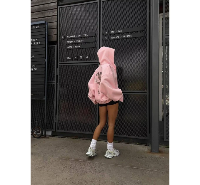 Stylish women's fleece hoodie with print