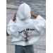 Stylish women's fleece hoodie with print
