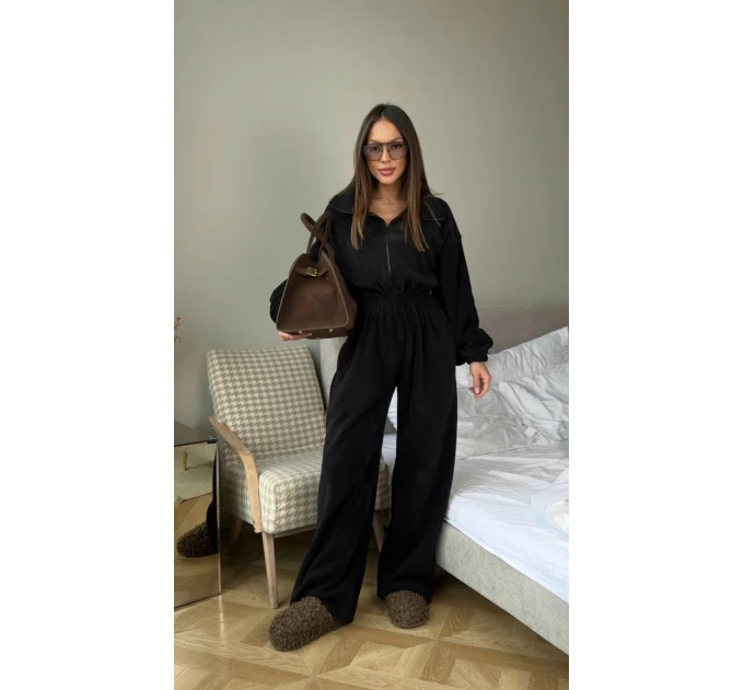 Women's warm reversible fleece jumpsuit (S-XL)
