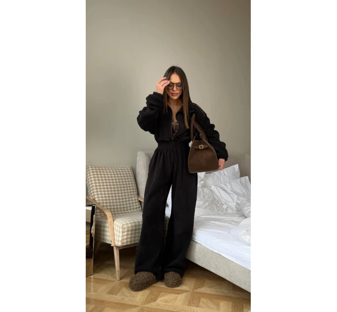 Women's warm reversible fleece jumpsuit (S-XL)