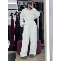 Women's warm reversible fleece jumpsuit (S-XL)