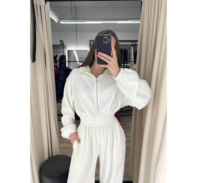 Women's warm reversible fleece jumpsuit (S-XL)