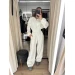 Women's warm reversible fleece jumpsuit (S-XL)