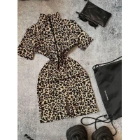 Базовый женский комбез с молнией с трендовым принтом лео 1552 (35)