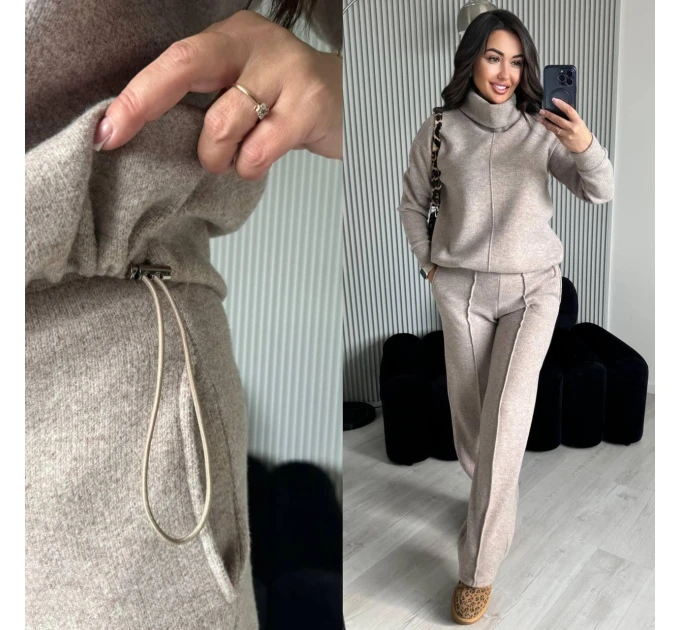 High-quality warm women's angora suit in various colors (42-52)