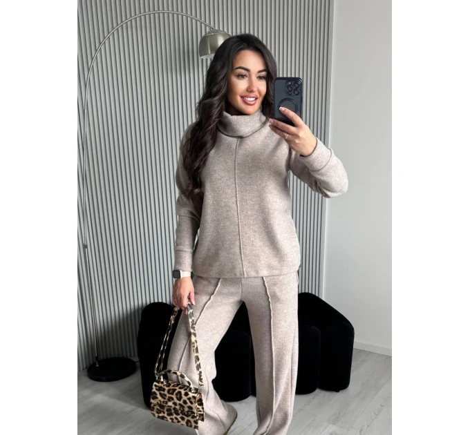 High-quality warm women's angora suit in various colors (42-52)