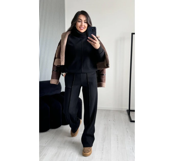 High-quality warm women's angora suit in various colors (42-52)