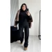 High-quality warm women's angora suit in various colors (42-52)