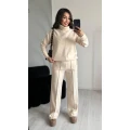 High-quality warm women's angora suit in various colors (42-52)