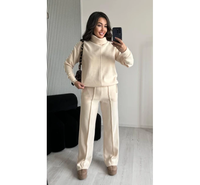 High-quality warm women's angora suit in various colors (42-52)