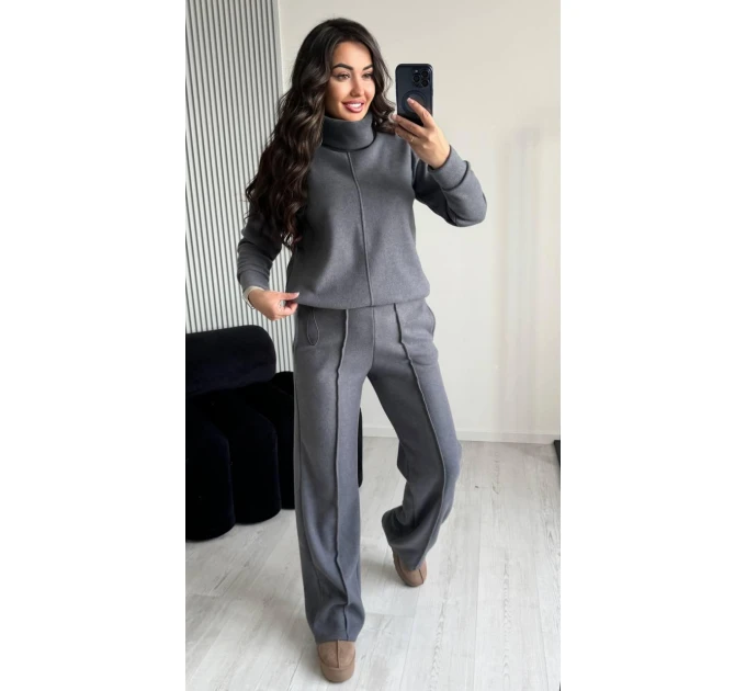 High-quality warm women's angora suit in various colors (42-52)