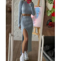 Женский костюм двойка рубчик в разных цветах 1241-1 (25)