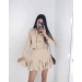 Unrealistically stylish trendy women's business suit two-piece jacket + skirt-shorts (various colors)