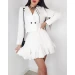 Unrealistically stylish trendy women's business suit two-piece jacket + skirt-shorts (various colors)