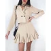 Unrealistically stylish trendy women's business suit two-piece jacket + skirt-shorts (various colors)