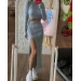 Women's ribbed two-piece suit in various colors