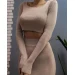 Women's ribbed two-piece suit in various colors