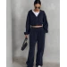 Comfortable spring women's corduroy tracksuit in various colors (Sizes 42-52)