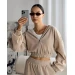Comfortable spring women's corduroy tracksuit in various colors (Sizes 42-52)