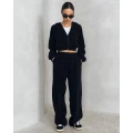 Comfortable spring women's corduroy tracksuit in various colors (Sizes 42-52)