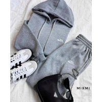 Женский спортивный костюм NIKE (42-54) на флисе в разных цветах 9087-1 (29)