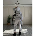 Стильный спортивный женский костюм на флисе "I DON'T CARE" в разных цветах (Размеры 42-52)