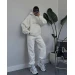 Стильный спортивный женский костюм на флисе "I DON'T CARE" в разных цветах (Размеры 42-52)