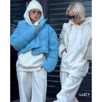 Зручний та теплий костюм трійка (куртка+спортивний костюм) у стилі oversize 531 (12)