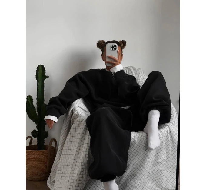 Стильный спортивный женский спортивный костюм оверсайз кроя