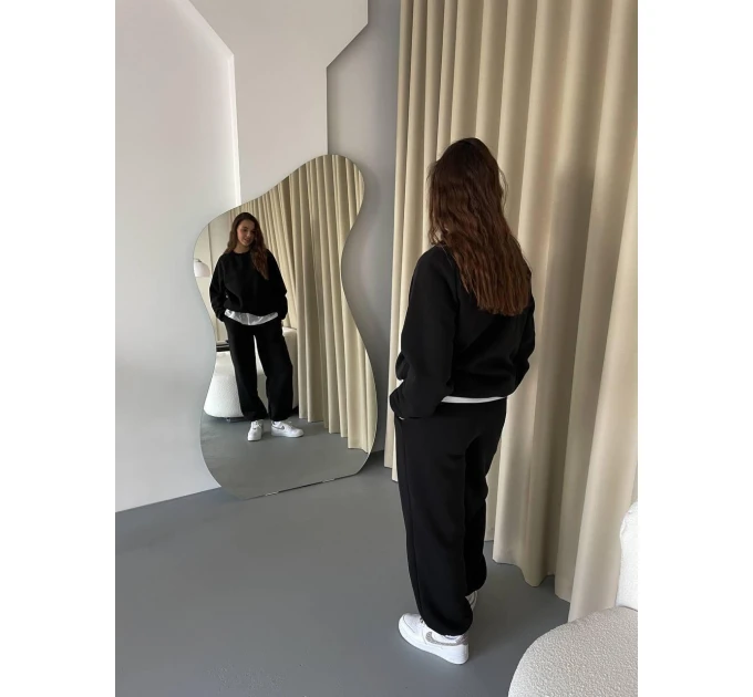 Стильный спортивный женский спортивный костюм оверсайз кроя