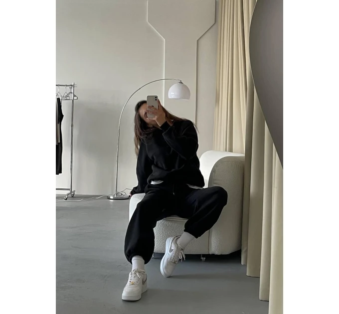 Стильный спортивный женский спортивный костюм оверсайз кроя