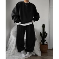 Стильный спортивный женский спортивный костюм оверсайз кроя 118 (84)