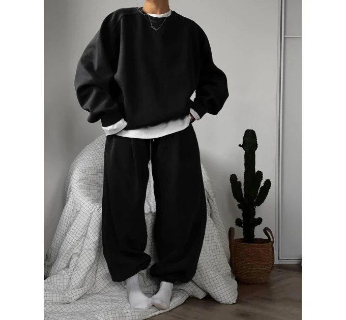 Стильный спортивный женский спортивный костюм оверсайз кроя