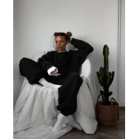 Стильный спортивный женский спортивный костюм оверсайз кроя 118-1 (84)