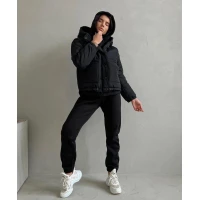 Стильний теплий жіночий костюм трійка Куртка + Костюм в різних кольорах 863-2 (90)