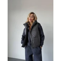 Женский костюм тройка (Спортивный костюм и жилетка) в разных цветах (Размеры 42-52) 5715 (94)