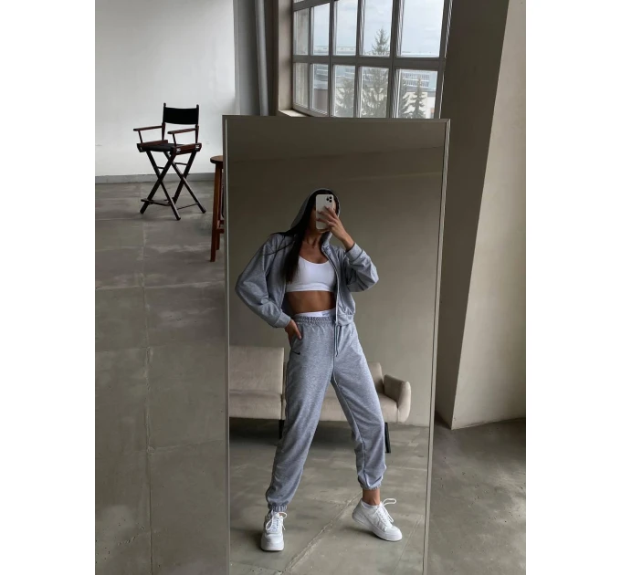 Стильний жіночий спортивний костюм NIKE двонитка (худі+джогери)