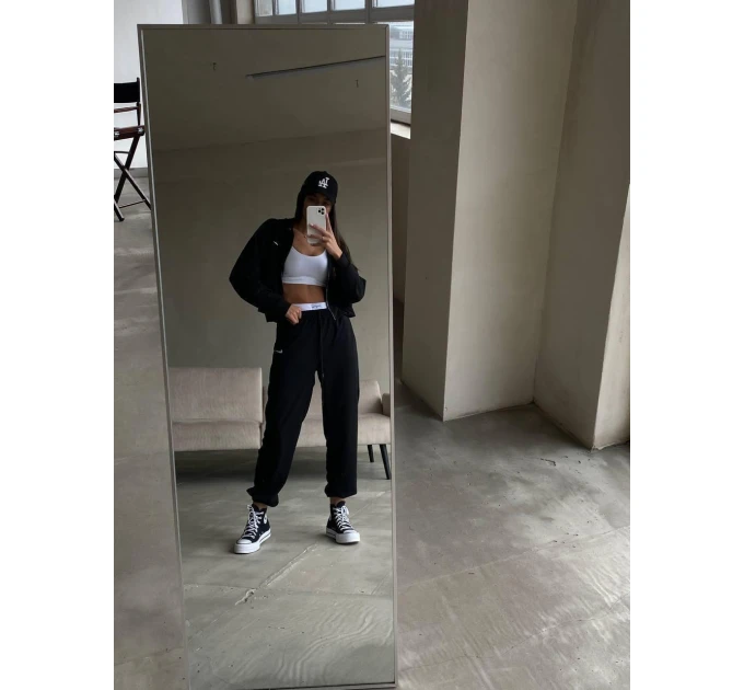 Стильний жіночий спортивний костюм NIKE двонитка (худі+джогери)