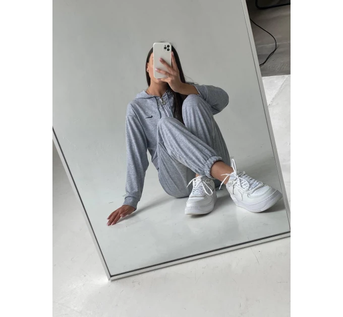 Стильний жіночий спортивний костюм NIKE двонитка (худі+джогери)