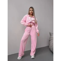 Трендовый велюровый женский спортивный костюм двойка большая палитра цветов 10447 (123)