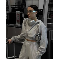 Женский спортивный костюм велюр в трендовом цвете, Невероятный 333-1 (44)