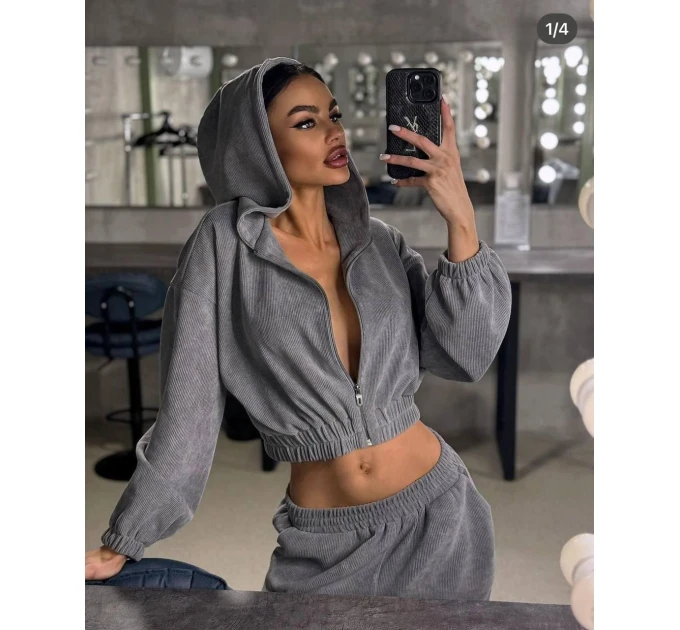 Stylish and comfortable women's corduroy tracksuit in various colors (S-XL)