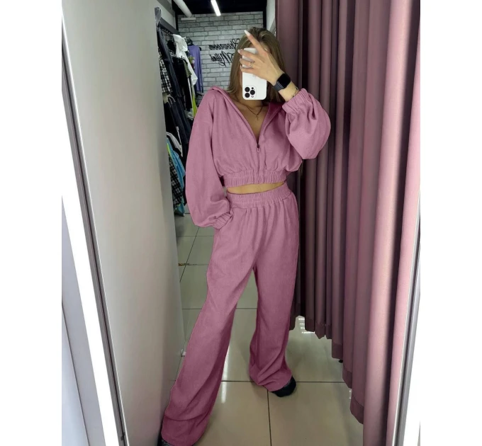 Stylish and comfortable women's corduroy tracksuit in various colors (S-XL)