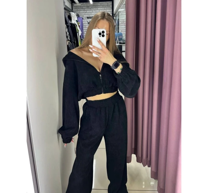 Stylish and comfortable women's corduroy tracksuit in various colors (S-XL)