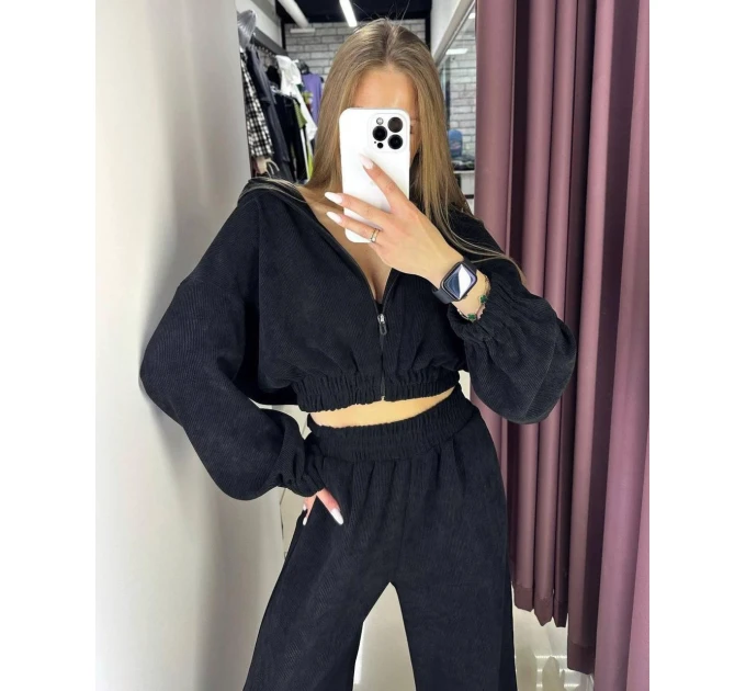 Stylish and comfortable women's corduroy tracksuit in various colors (S-XL)