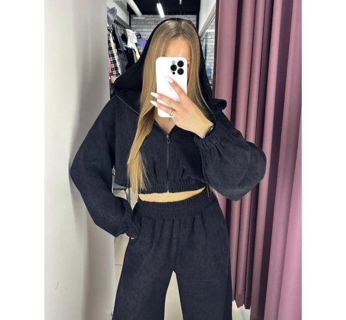 Stylish and comfortable women's corduroy tracksuit in various colors (S-XL)