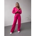 Trendy velour women's tracksuit, two-piece, large color palette